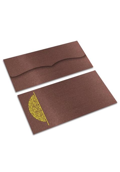 Brown Cloud Exclusive Satin Brown Shagun Money Gift Envelope Cover Lifafa for Gift Festival Pack of 20