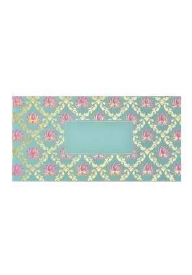 Fonsie Blue Cash Shagun Fancy Design Envelopes for Gifting Money on Wedding Gift Pack of 50