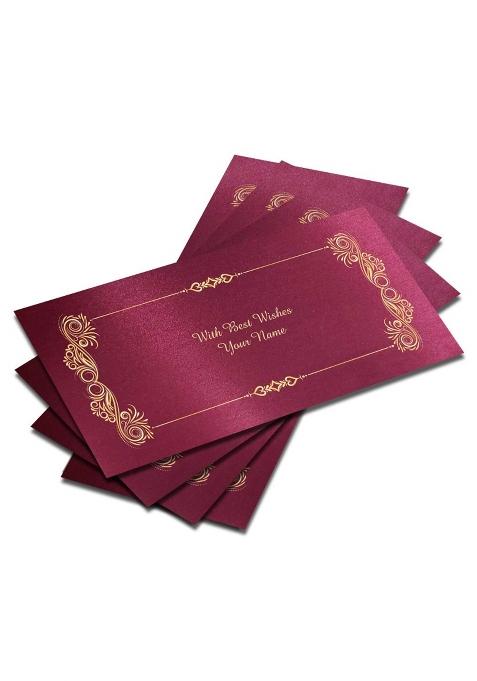 Brown Cloud Customised Exclusive Satin Burgandy Shagun Money Gift Envelope Cover Lifafa for Gift Pack of 50