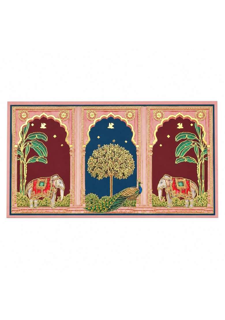 Fonsie Pink Cash Shagun Fancy Design Envelopes Pack of 50 - Indya