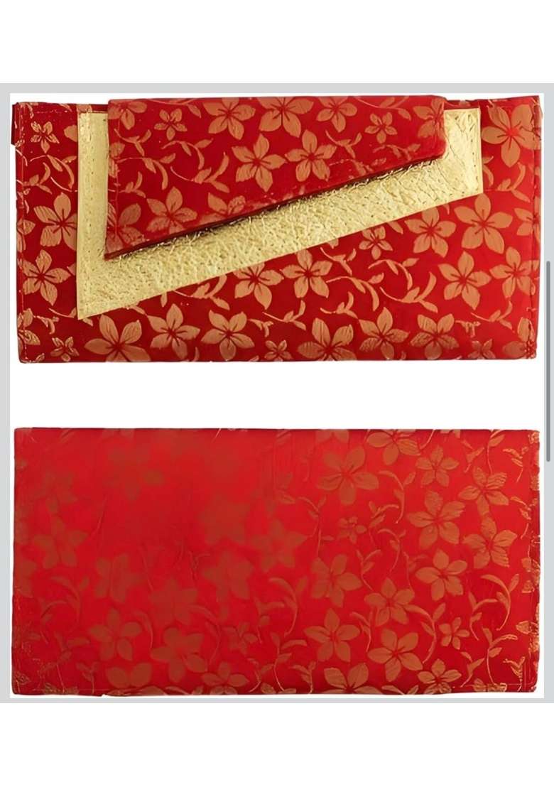 Meharvana Ethnic Brocade Silk Shagun Envelopes Gold Highlight Wedding Money Gift Covers with Best Set of 5 - Indya