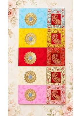 Decorative Shagun Envelopes with Paisley Print Envelopes for Gifting Cash Money Sagan Envelope Lifafa Wedding