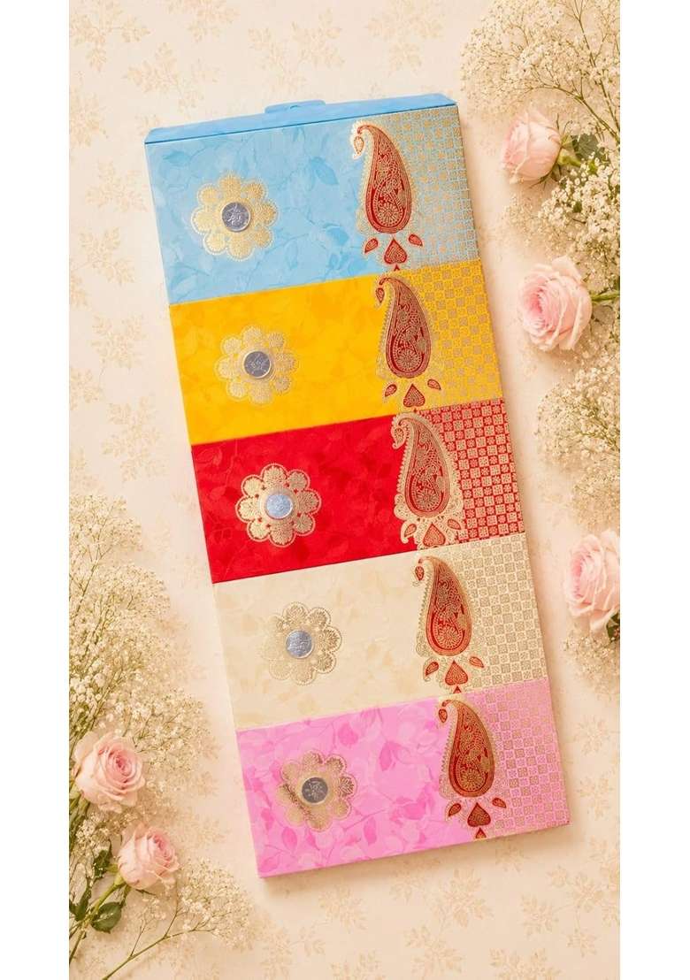 Shagun Envelopes with Paisley Print Envelopes for Gifting Cash Money Sagan Envelope Lifafa Wedding Occasion - Indya