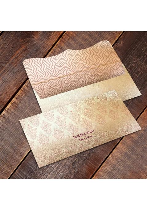 Brown Cloud Customised Shagun Money Gift Envelope Lifafa Printed on Pearl Finish Card with Inside Pack of 20