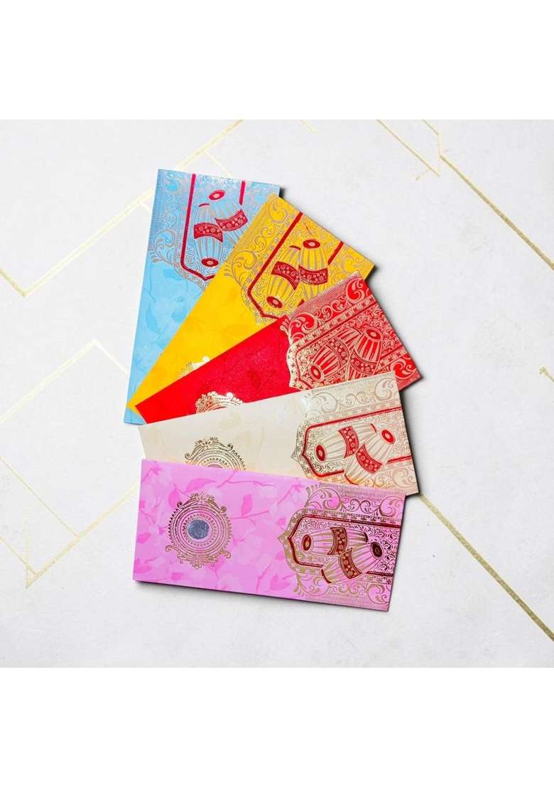 Shagun Envelope with Premium Design Envelopes for Gifting Cash Money Sagan Envelope Lifafa Wedding Occasion - Indya