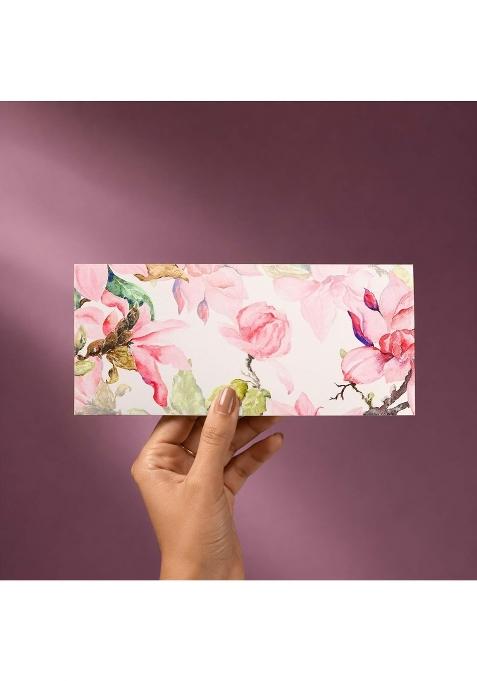 Sehaz Artworks Watercolor Magnolia Floral Customized Shagun Envelopes for Gifting Money Pack of 20