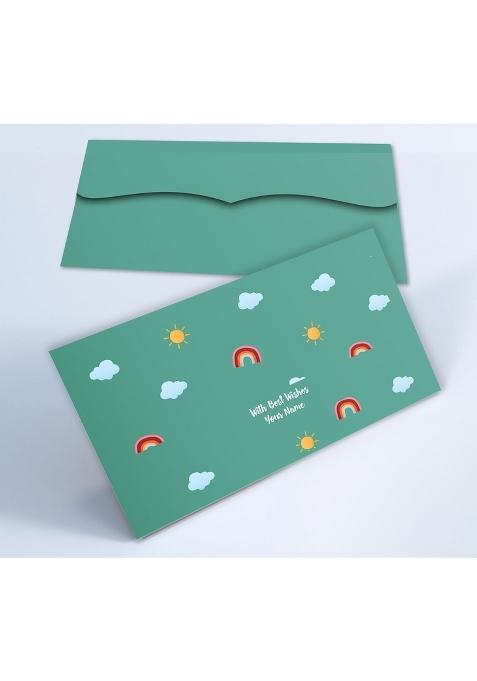 Brown Cloud Customised Exclusive Shagun Money Gift Envelope Cover Lifafa for Kids Children Babies Pack of 20