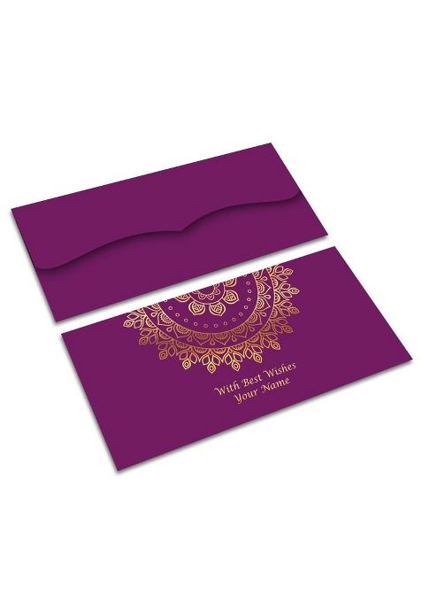 Brown Cloud Customized Gold FOIL on Velvet Finish Shagun Money Gift Envelope Cover Lifafa for All Pack of 20