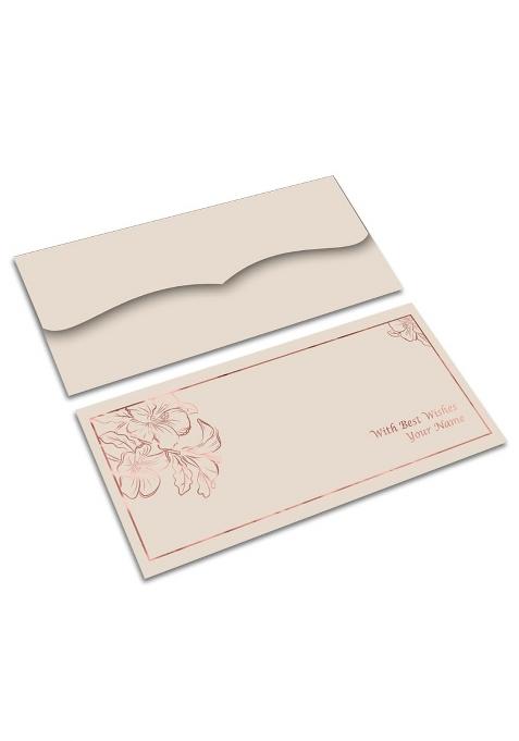 Brown Cloud Customised Exclusive Rose Gold FOIL Envelope Shagun Money Gift Envelope Lifafa for Gift Pack of 20
