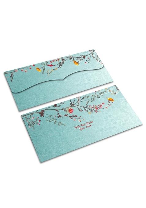 Brown Cloud Customised Shagun Money Gift Envelope Lifafa for Gift Festival Printed on Self Design Pack of 20