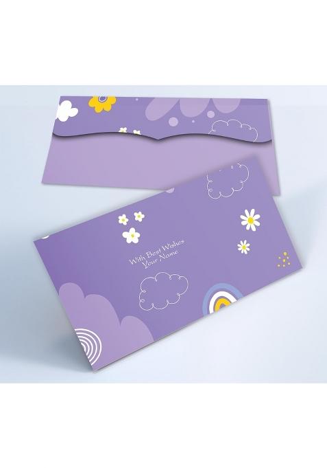 Brown Cloud Customised Exclusive Shagun Money Gift Envelope Cover Lifafa for Kids Children Babies Pack of 20