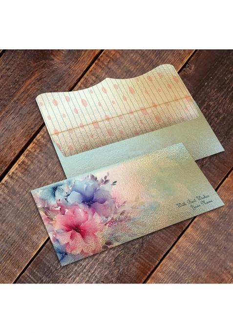 Brown Cloud Customised Shagun Money Gift Envelope Lifafa Printed on Pearl Finish Card with Inside Pack of 20