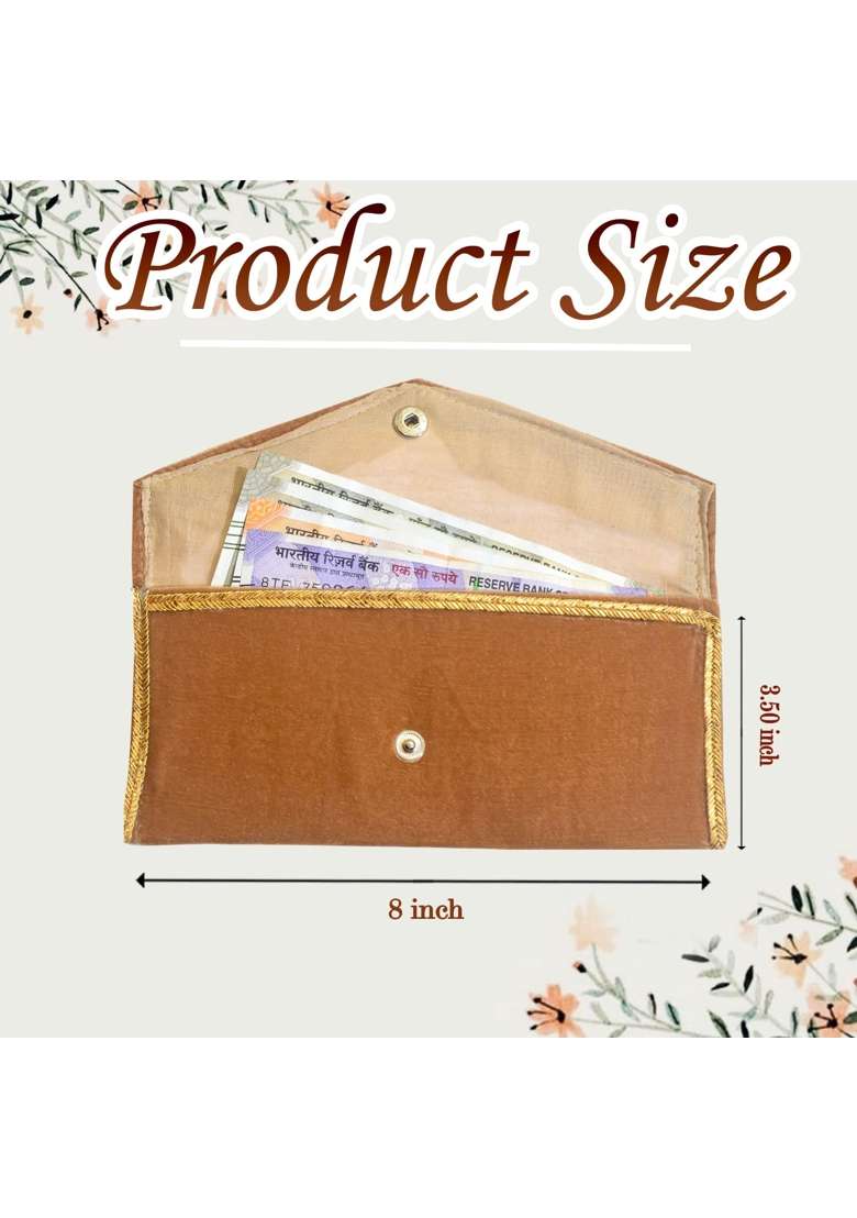 Dulhan Fancy Velvet Shagun Envelopes Big Size Money Gift Lifafa Set of 25 - Indya