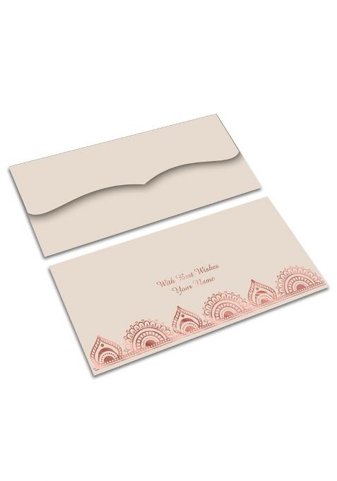 Brown Cloud Customised Exclusive Rose Gold FOIL Envelope Shagun Money Gift Envelope Lifafa for Gift Pack of 20