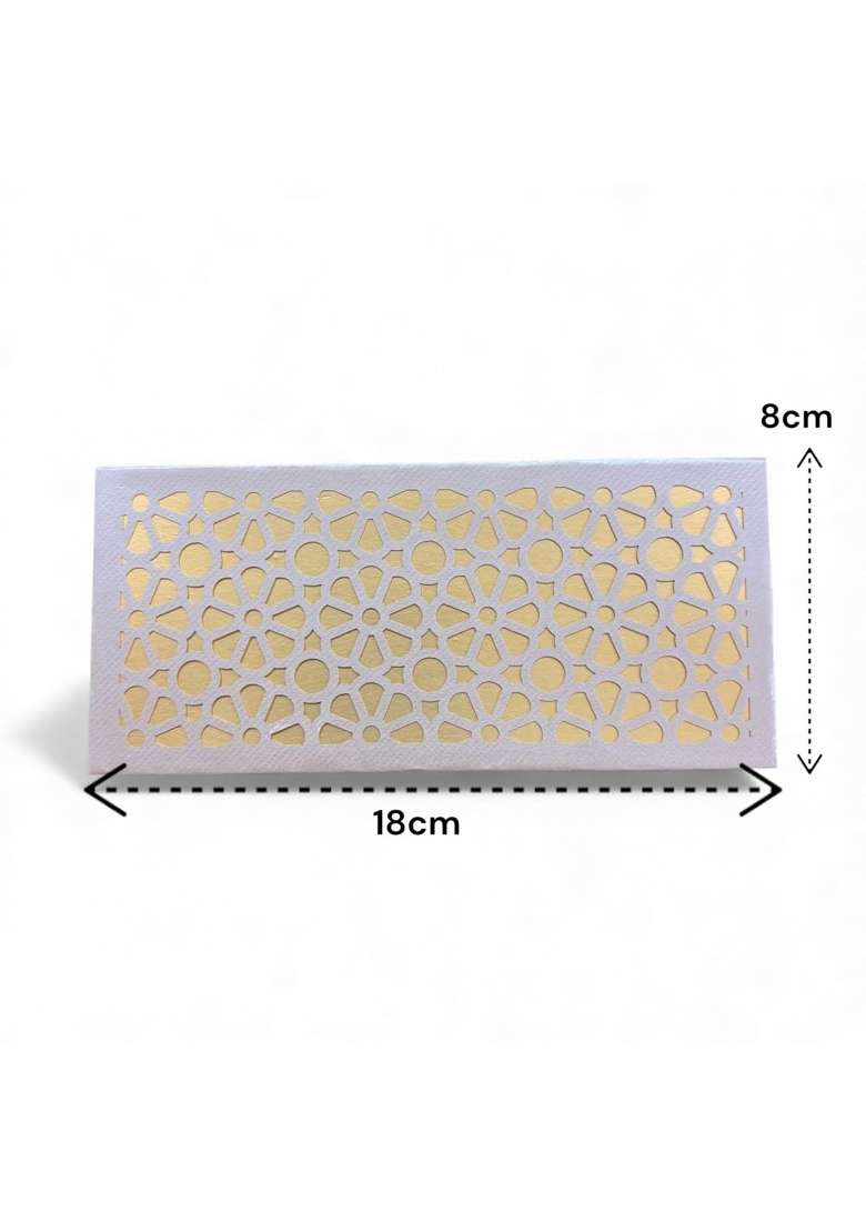 Izels Premium Shagun Envelopes Lifafa Laser Cut Money Gift Covers for Weddings Birthdays Pack of 30 - Indya