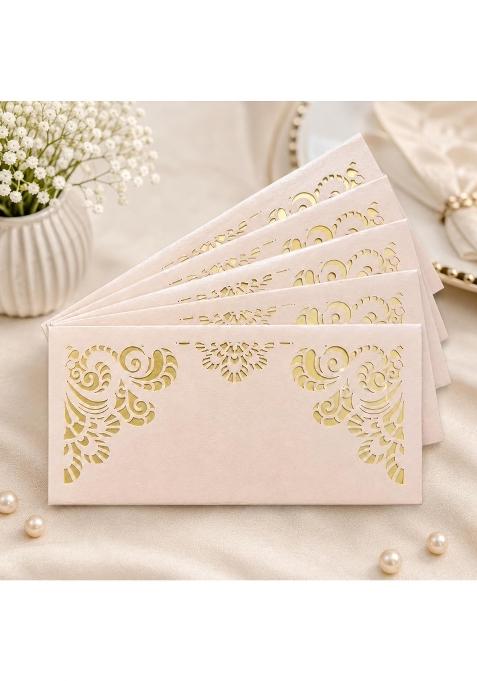 Izels Premium Shagun Envelopes Lifafa Laser Cut Money Gift Covers for Weddings Birthdays Pack of 30