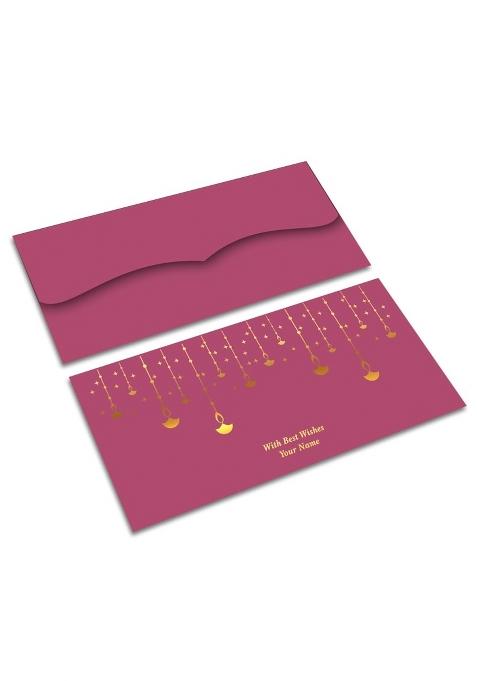 Brown Cloud Customised Exclusive Gold Foil Diwali Deepawali Shagun Money Gift Envelope Lifafa for Gift
