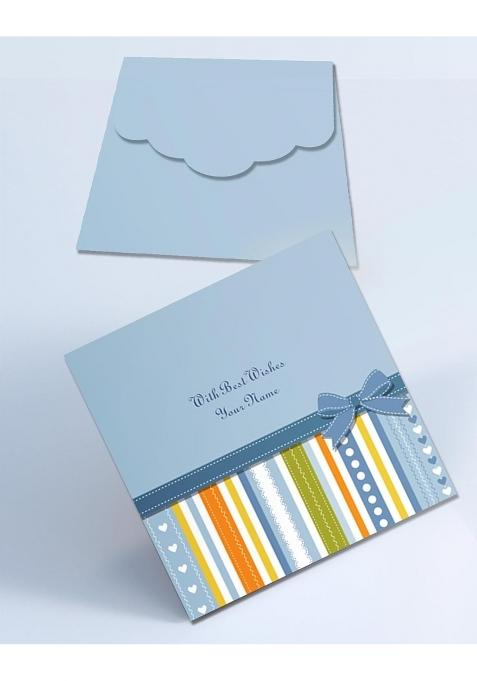 Brown Cloud Customised Square Shape Shagun Money Gift Envelope Cover Lifafa for Kids Children Gift Pack of 20