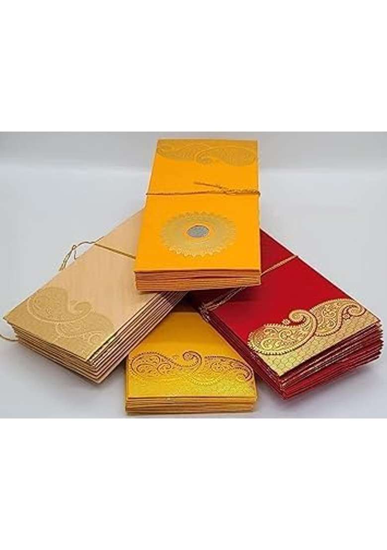 Sejascollections Wedding Gift Envelopes Pcs 10 Packs Coin Money Cash Gift Cover Shagun Birthday Pack of 100 - Indya