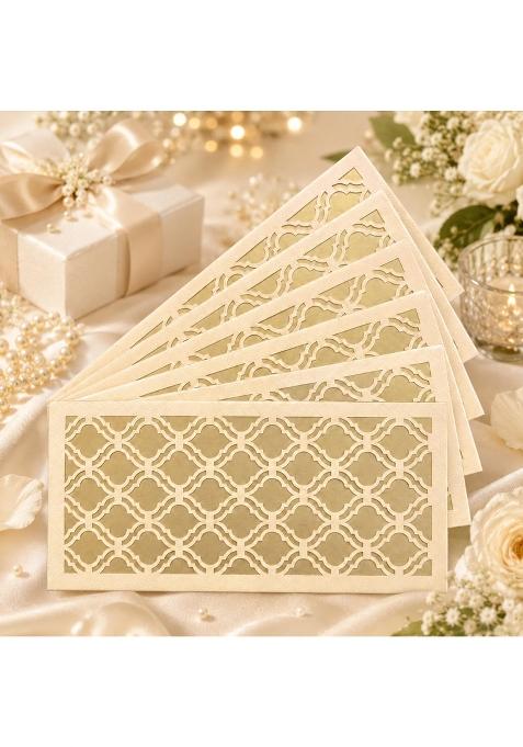 Izels Premium Shagun Envelopes Lifafa Laser Cut Money Gift Covers for Weddings Birthdays Pack of 30
