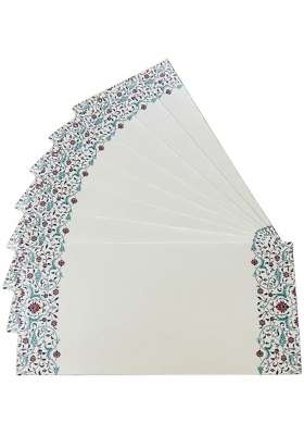 Blessings Money Gifting Envelopes Premium Design White Colour with Detailed Border Set of 100