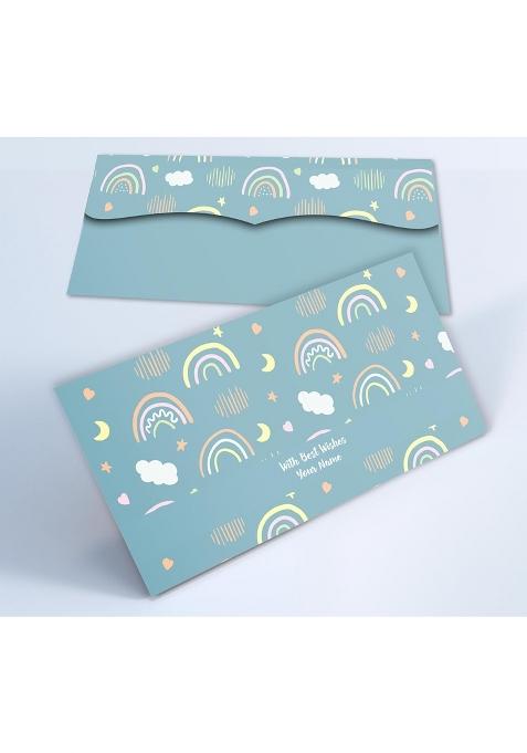Brown Cloud Customised Exclusive Shagun Money Gift Envelope Cover Lifafa for Kids Children Babies Pack of 20