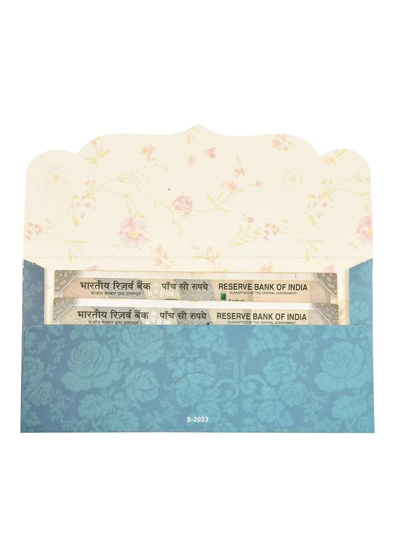 Fonsie Blue Krishan Ji Pcs Cash Envelopes for Gifting Money on Wedding Gift Baby Shower Gift Shagun Pack of 30 - Indya