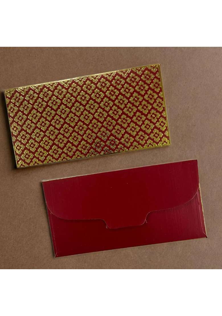 Vanya Creations Regal Patterned Design Shagun Envelopes for Gifting Cash Money Cover Metallic Finish Pack of 20 - Indya