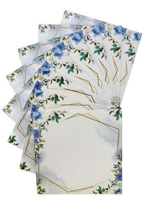 Blessings Pocket Sized Shagun Envelopes Flower Pattern White 3 Point 75 X 3 Point 75 Inches Pack of 100
