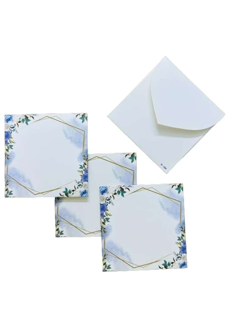 Blessings Pocket Sized Shagun Envelopes Flower Pattern White 3 Point 75 X 3 Point 75 Inches Pack of 100 - Indya
