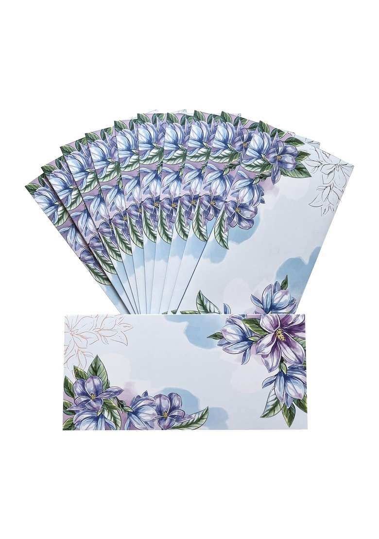 Vestta Elegance Redefined Shagun Envelopes for Money Floral Vintage Design Matt Finish 7 and Half L - Indya
