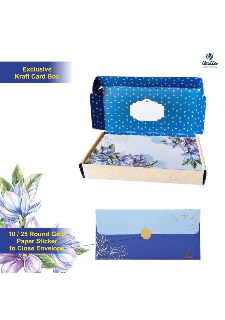 Vestta Elegance Redefined Shagun Envelopes for Money Floral Vintage Design Matt Finish 7 and Half L - Indya