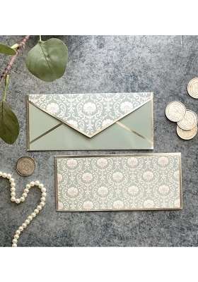Dovetail Crystal Silver Foil Cash Envelopes with Tags Pack of 20