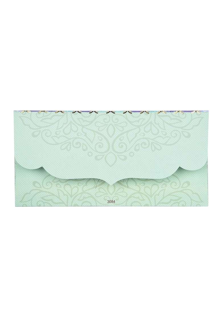 Fonsie Blue Pattern Pcs Cash Envelopes for Gifting Money on Wedding Gift Baby Shower Gift Shagun Pack of 30 - Indya