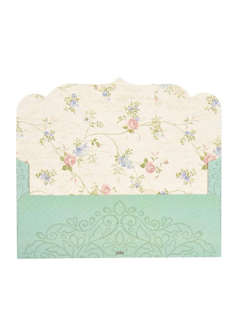 Fonsie Blue Pattern Pcs Cash Envelopes for Gifting Money on Wedding Gift Baby Shower Gift Shagun Pack of 30 - Indya