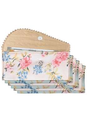 Kuber Industries 6 Pcs Silk Shagun Envelopes for Gifting Money with Magnetic Button