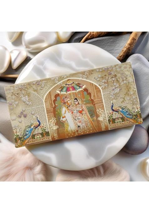 Fonsie Wedding Couple Cream Design Cash Envelopes for Gifting Money on Wedding Gift Baby Shower Gift Pack of 30