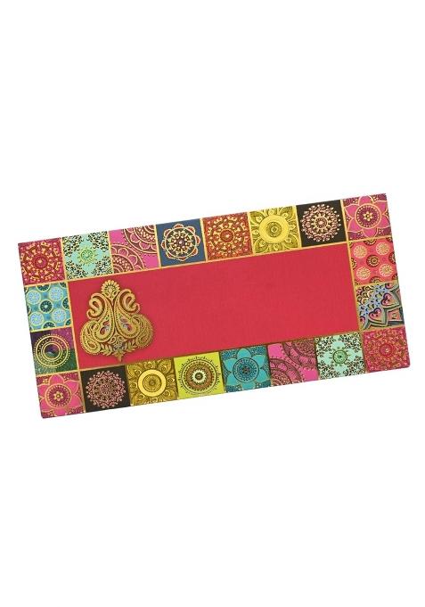 Vanya Creations Traditional Design Shagun Envelopes for Gifting Cash Money Cover Velvet Finish Paper Pack of 50