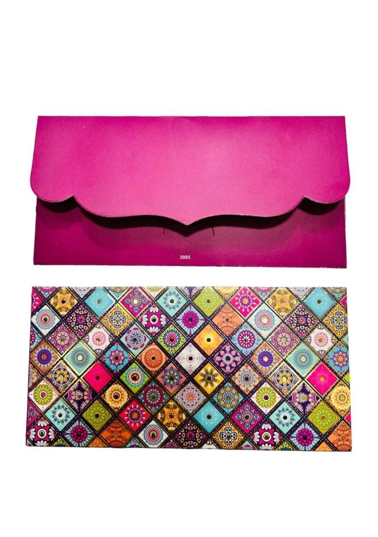 RKG Handicrafts Multicolour Rajasthani Pattern Design Pcs Cash Envelopes for Gifting Money Pack of 30 - Indya