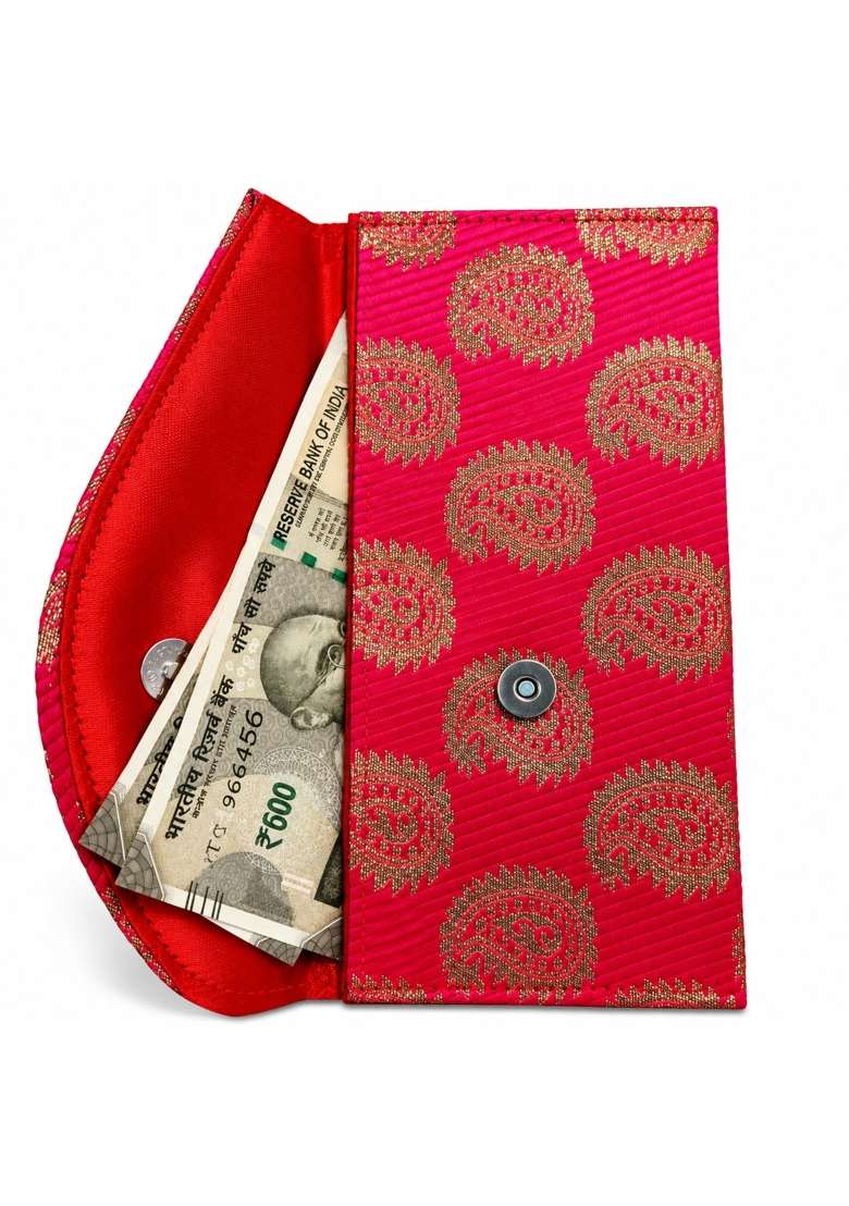 Coszon Raw Silk Fabric Money Gift Envelopes for Wedding Marriage Shagun Haldi Mehendi Pack of 20 - Indya