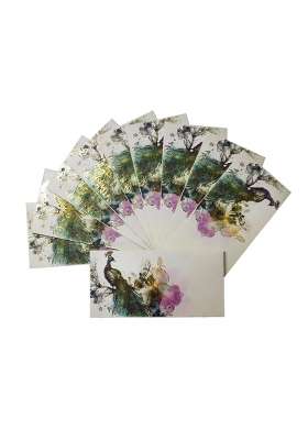 Bahubali Digiglam Gold Printed Design Envelopes for Wedding Lifafa Pack of 40