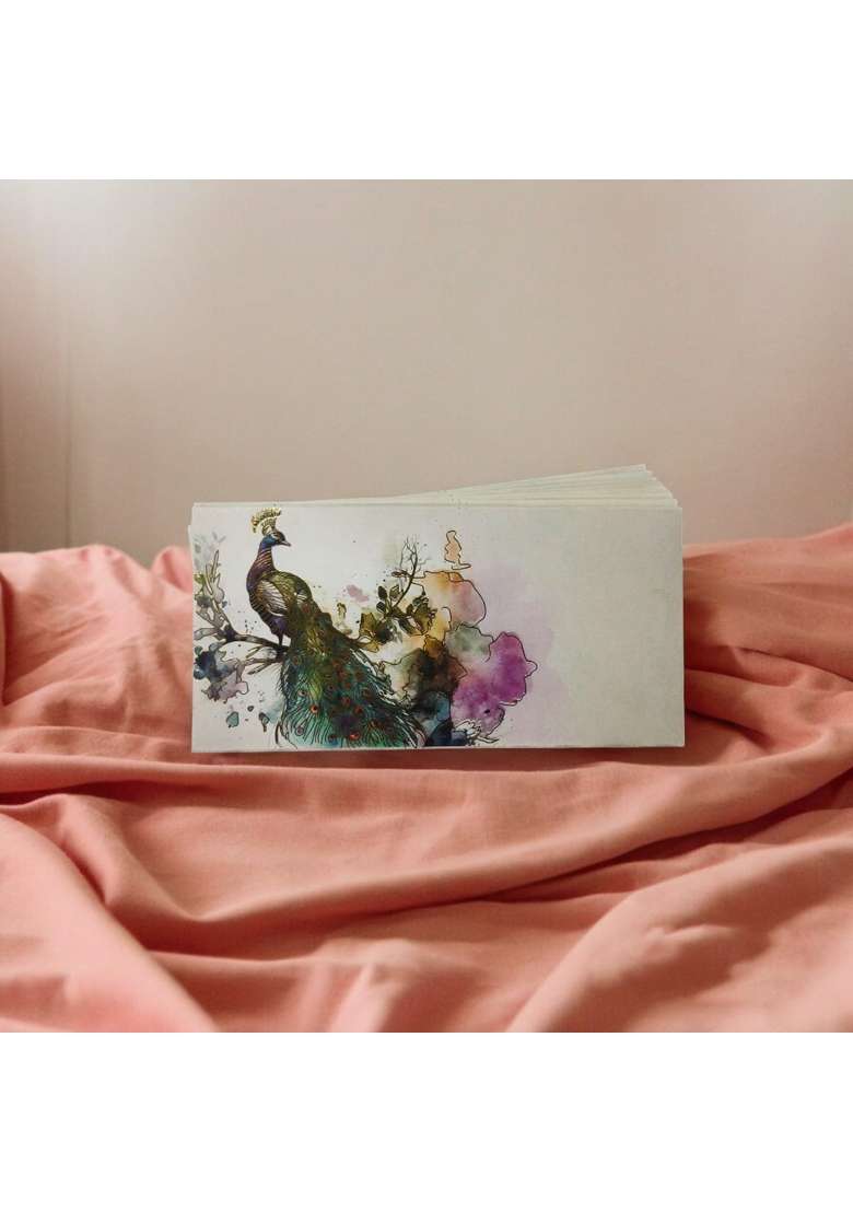 Bahubali Digiglam Gold Printed Design Envelopes for Wedding Lifafa Pack of 40 - Indya