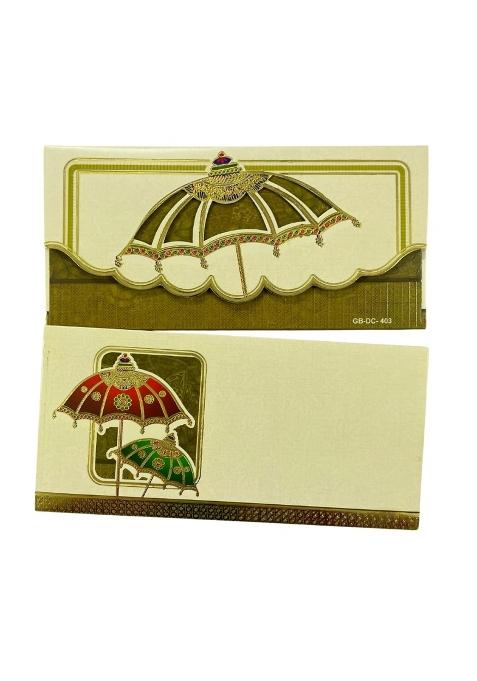 Vanya Creations Paper Umbrella Design Matte Finish Designer Shagun Envelopes for Gifting Money Cash Pack of 20