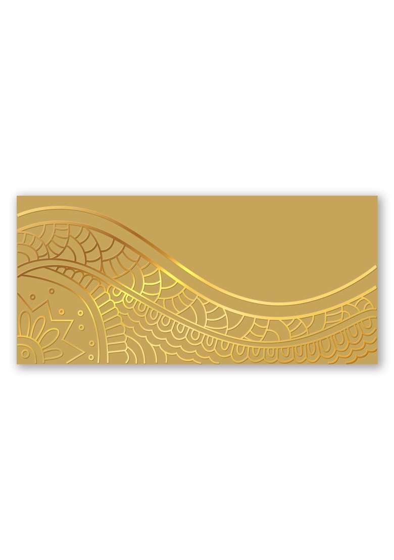 Brown Cloud Exclusive Gold FOIL Shagun Money Gift Envelope Cover Lifafa for Gift Festival Wedding Pack of 20 - Indya