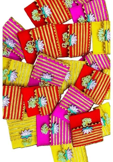 Small Gota Patti Envelope for Wedding Birthday Shagun Money Gifting Pack of 6