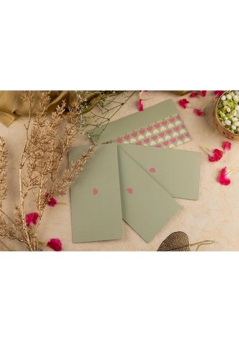 Be Stories Floral Muse Print 190 GSM Rectangle Shape Cash Envelopes Shagun Lifafa for Gifting Money Pack of 5