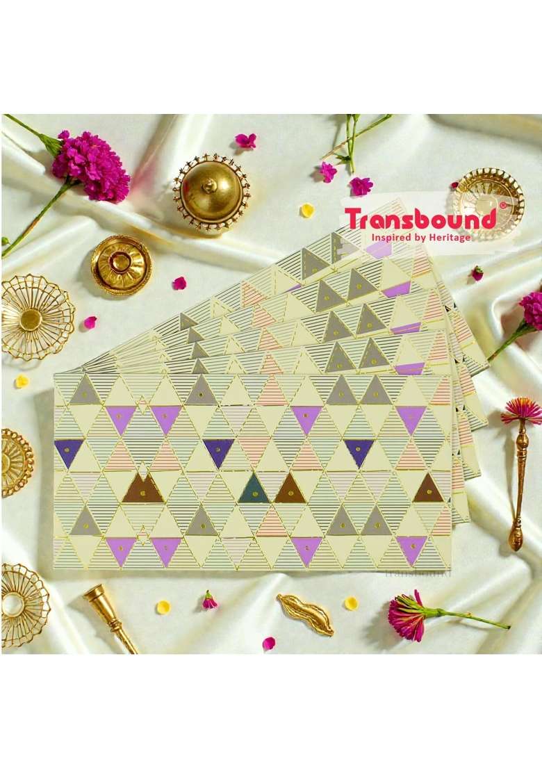 Transbound 40 Pcs Premium Colorful Shagun Lifafa Money Gift Envelopes for Wedding Cash Gifts Birthdays - Indya