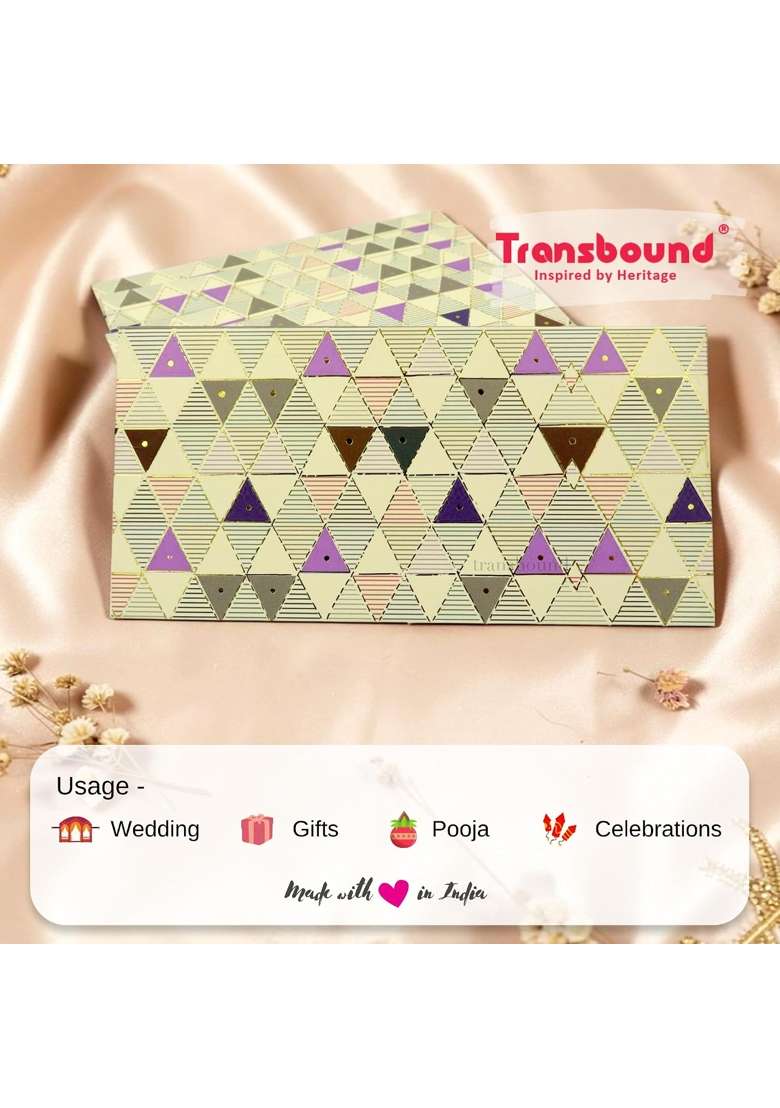 Transbound 40 Pcs Premium Colorful Shagun Lifafa Money Gift Envelopes for Wedding Cash Gifts Birthdays - Indya
