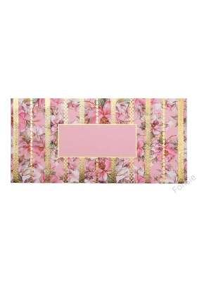 Fonsie Pink Floral Gold Design Pcs Cash Envelopes for Gifting Money on Wedding Gift Baby Shower Gift Pack of 30