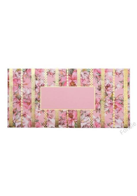 Fonsie Pink Floral Gold Design Pcs Cash Envelopes for Gifting Money on Wedding Gift Baby Shower Gift Pack of 30